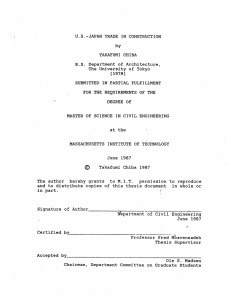 U.S.-JAPAN TRADE  IN  CONSTRUCTION by TAKAFUMI  CHIBA