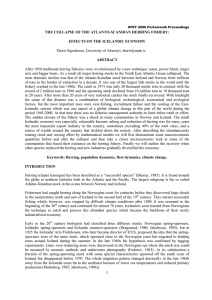 THE COLLAPSE OF THE ATLANTO-SCANDIAN HERRING FISHERY: ABSTRACT