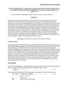 LINEAR APPROXIMATE ALMOST IDEAL DEMAND SYSTEM FOR THE UNITED STATES