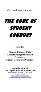 THE CODE OF STUDENT CONDUCT
