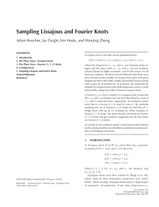 Sampling Lissajous and Fourier Knots CONTENTS ,