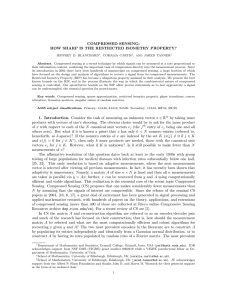 COMPRESSED SENSING: HOW SHARP IS THE RESTRICTED ISOMETRY PROPERTY?