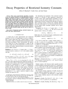 Decay Properties of Restricted Isometry Constants