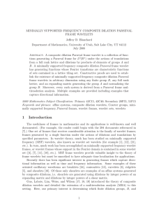 MINIMALLY SUPPORTED FREQUENCY COMPOSITE DILATION PARSEVAL FRAME WAVELETS Jeffrey D. Blanchard