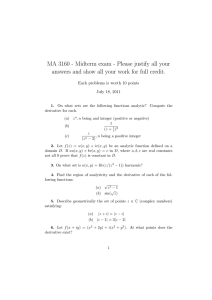MA 3160 - Midterm exam - Please justify all your