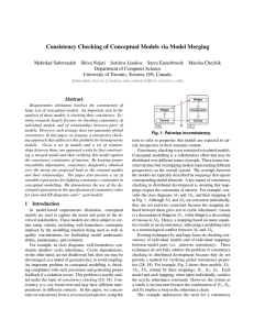 Consistency Checking of Conceptual Models via Model Merging