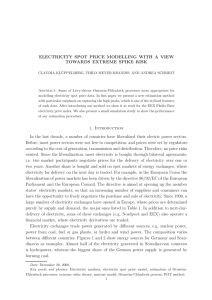 ELECTRICITY SPOT PRICE MODELLING WITH A VIEW TOWARDS EXTREME SPIKE RISK