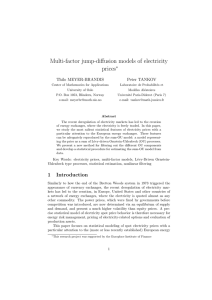 Multi-factor jump-diffusion models of electricity prices ∗ Thilo MEYER-BRANDIS