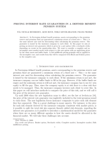 PRICING INTEREST RATE GUARANTEES IN A DEFINED BENEFIT PENSION SYSTEM