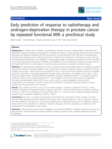 Early prediction of response to radiotherapy and