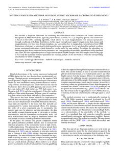 BAYESIAN NOISE ESTIMATION FOR NON-IDEAL COSMIC MICROWAVE BACKGROUND EXPERIMENTS Wehus ,
