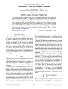 Electromagnetic Casimir energy with extra dimensions K. Olaussen