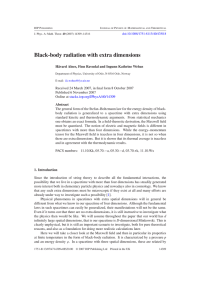Black-body radiation with extra dimensions
