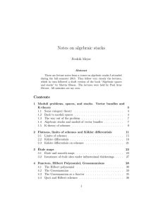 Notes on algebraic stacks Fredrik Meyer