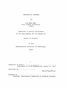 FRACTURE OF  CONCRETE by BENG B.Sc.  London University