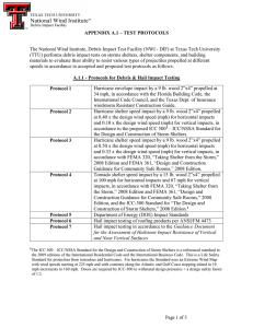 APPENDIX A.1 – TEST PROTOCOLS