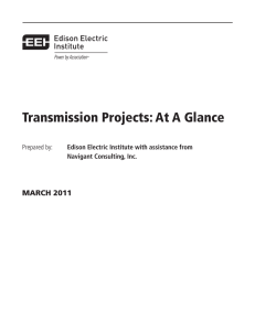 Transmission Projects: At A Glance MARCH 2011 Prepared by: