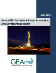 Annual US Geothermal Power Production and Development Report April 2012