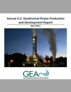 Annual U.S. Geothermal Power Production and Development Report  April 2011