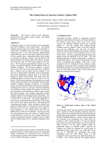 The United States of America Country Update 2010 John W. Lund