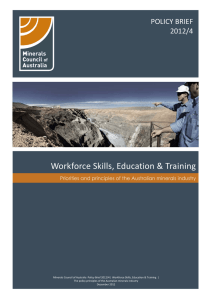   Workforce Skills, Education &amp; Training POLICY BRIEF  2012/4