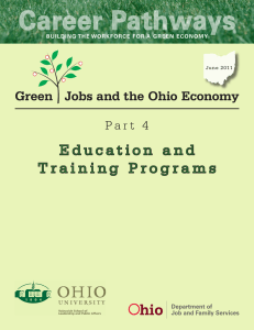 Career Pathways Green   Jobs and the Ohio Economy