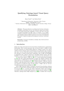 Qualifying Ontology-based Visual Query Formulation Ahmet Soylu and Martin Giese