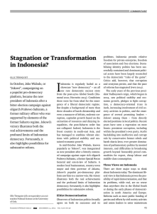 Stagnation or Transformation in Indonesia?