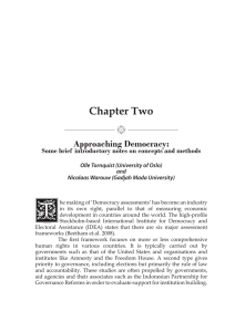 T Chapter Two Approaching Democracy: