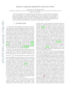 Quantum computation algorithm for many-body studies E. Ovrum and M. Hjorth-Jensen