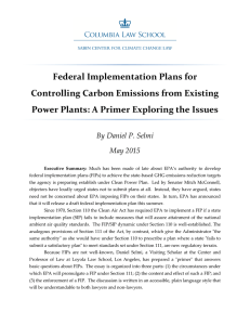 Federal Implementation Plans for Controlling Carbon Emissions from Existing