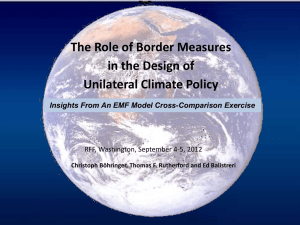 The Role of Border Measures in the Design of Unilateral Climate Policy