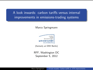 A look inwards: carbon tariffs versus internal improvements in emissions-trading systems