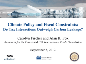 Climate Policy and Fiscal Constraints: Do Tax Interactions Outweigh Carbon Leakage?