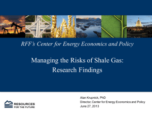 Managing the Risks of Shale Gas: Research Findings