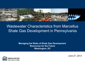 Wastewater Characteristics from Marcellus Shale Gas Development in Pennsylvania
