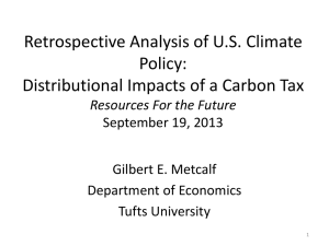 Retrospective Analysis of U.S. Climate Policy: Distributional Impacts of a Carbon Tax
