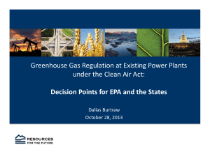 Greenhouse Gas Regulation at Existing Power Plants