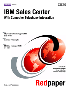 IBM Sales Center With Computer Telephony Integration Front cover