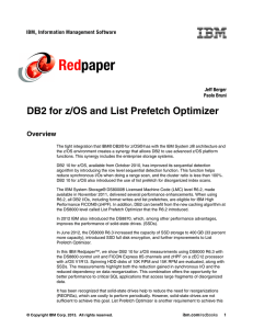 Red paper DB2 for z/OS and List Prefetch Optimizer Overview