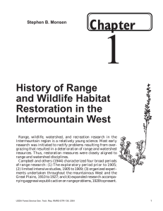 1 Chapter History of Range and Wildlife Habitat