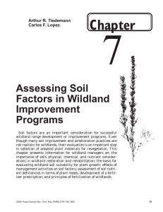 7 Chapter Assessing Soil Factors in Wildland