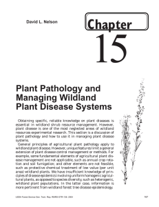 15 Chapter Plant Pathology and Managing Wildland