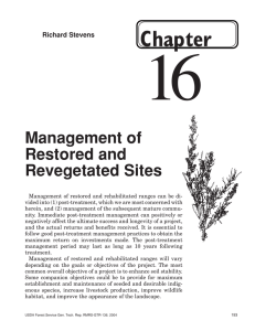 16 Chapter Management of Restored and