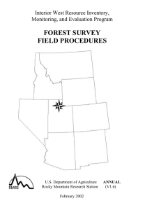 FOREST SURVEY FIELD PROCEDURES  Interior West Resource Inventory,