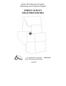 FOREST SURVEY FIELD PROCEDURES  Interior West Resource Inventory,