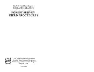 FOREST SURVEY FIELD PROCEDURES ROCKY MOUNTAIN RESEARCH STATION