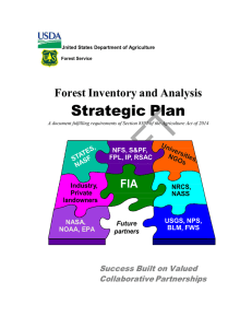DRAFT Strategic Plan Forest Inventory and Analysis