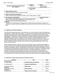 USDA - Forest Service FS-4000-1 (8/76)  RMRS-4801