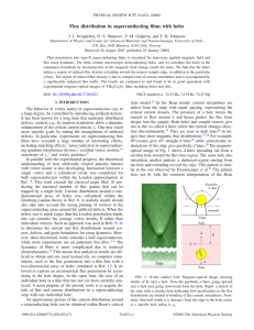 Flux distribution in superconducting films with holes